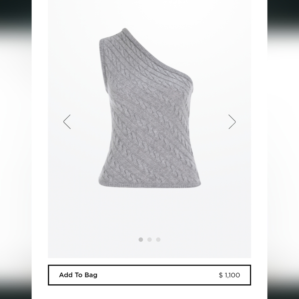 Zeynep Arcay 1 Shoulder Cashmere Top (M/6)